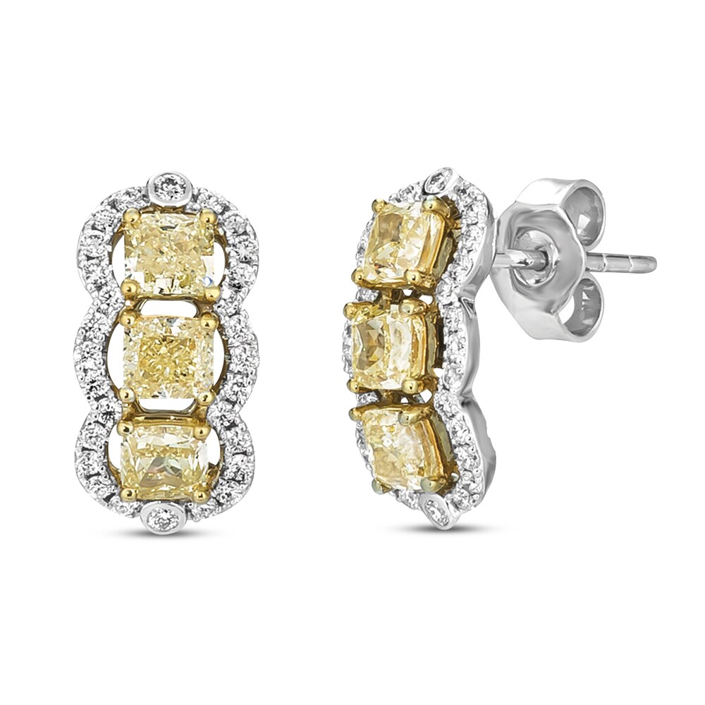 Le Vian Sunny Yellow Diamond Earrings 1 5/8 ct tw 14K Two-Tone Gold kkdI3SoH