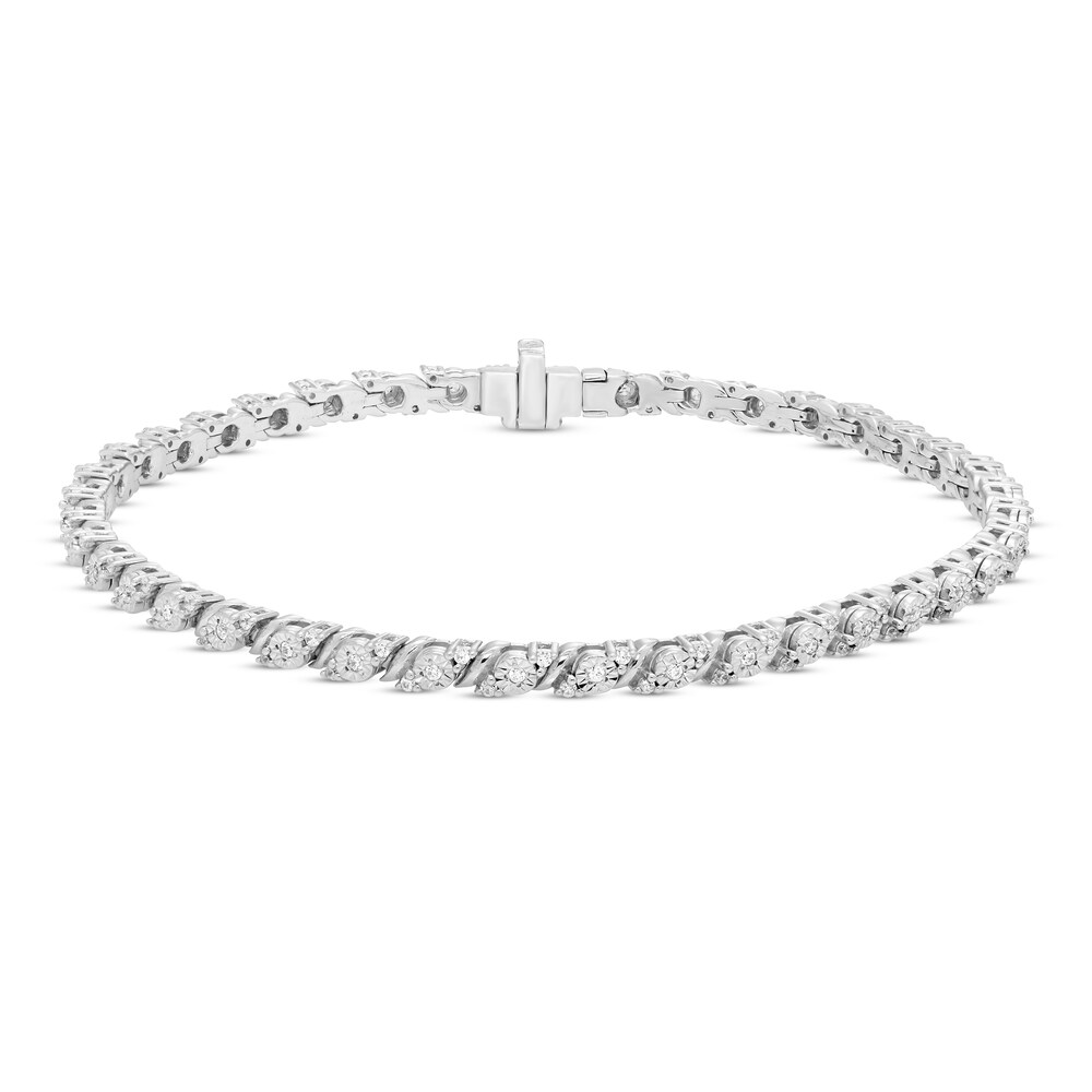 Diamond Bracelet 1/2 ct tw Round Sterling Silver kwzULWhi