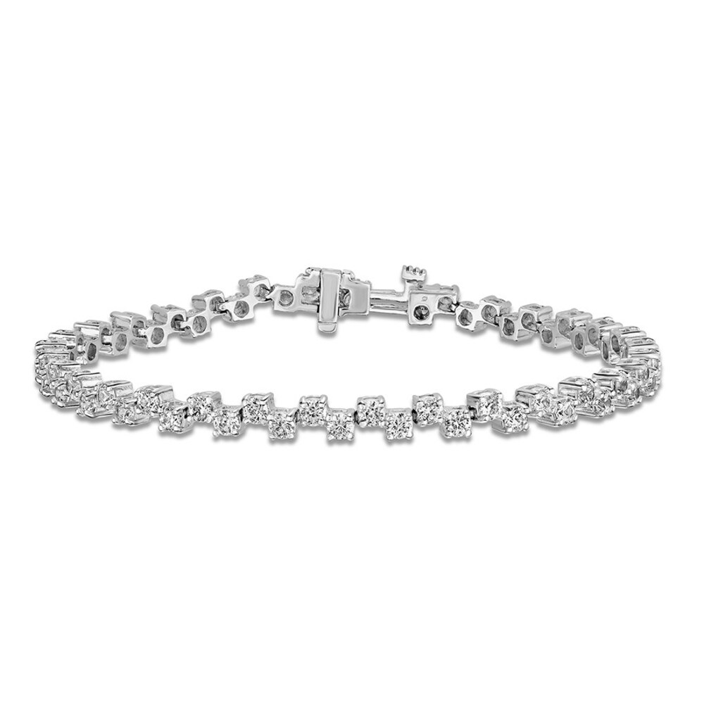 Diamond Bracelet 5 carats tw Round-cut 14K White Gold l1d0RU9q