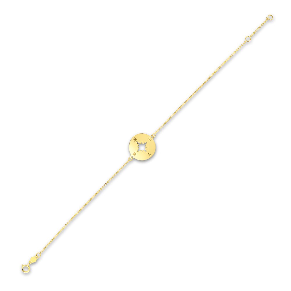 Compass Bracelet 14K Yellow Gold 7" lHHzhHrA