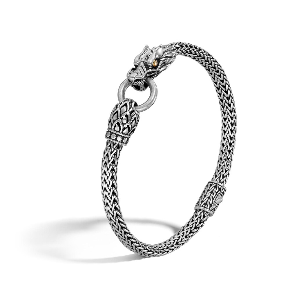 John Hardy Legends Naga 5MM Station Bracelet in Silver and 18K Gold, Large lOUWEZbq