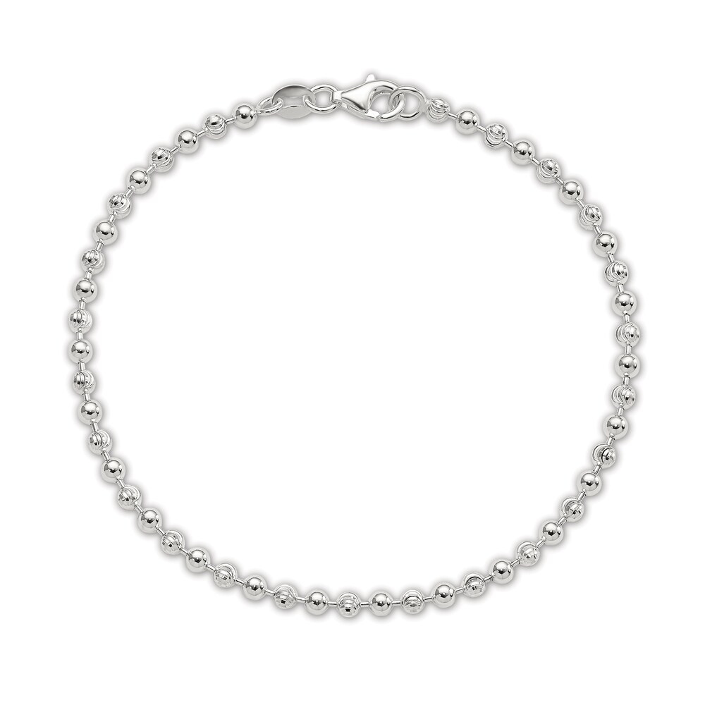 Beaded Chain Anklet Sterling Silver lRpU0gnK