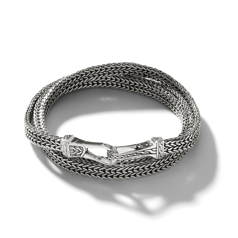 John Hardy Men's Triple Wrap Bracelet Sterling Silver lStH58Ir