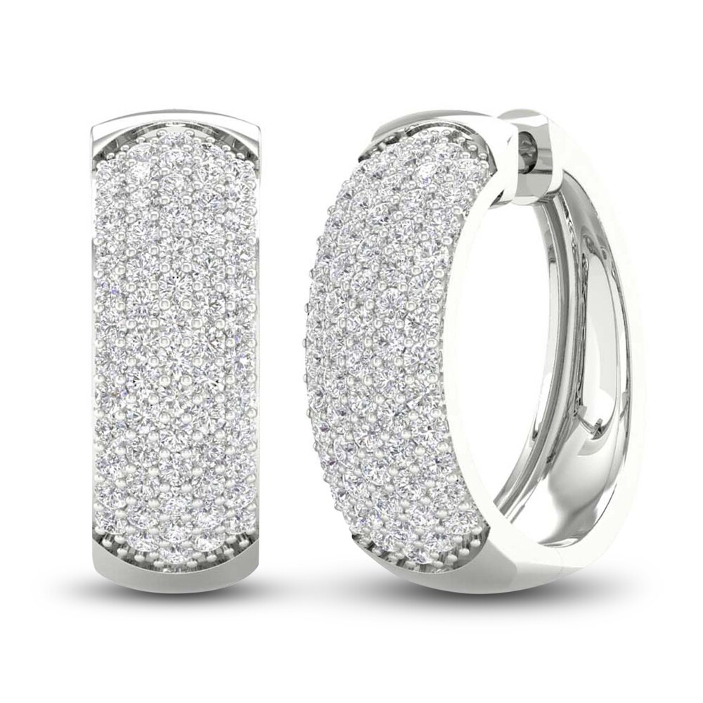 Lab-Created Diamond Earrings 3 ct tw Round 14K White Gold lfpnh4eX