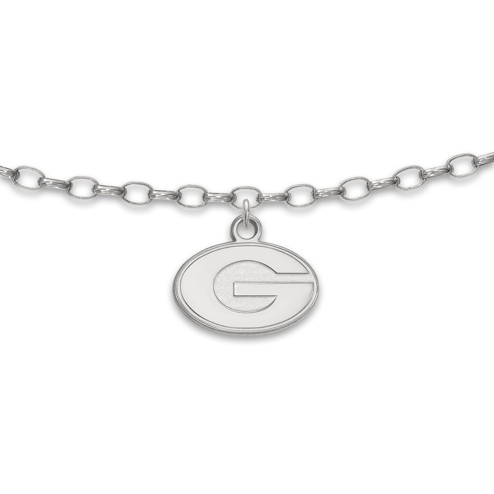 University of Georgia Anklet Sterling Silver 9" liVpPWG3