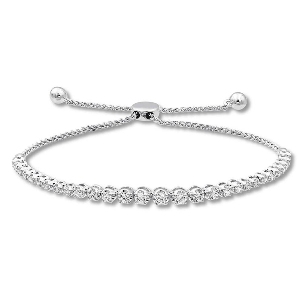 Diamond Bolo Bracelet 1 carat tw Round 14K White Gold mspCFkM2