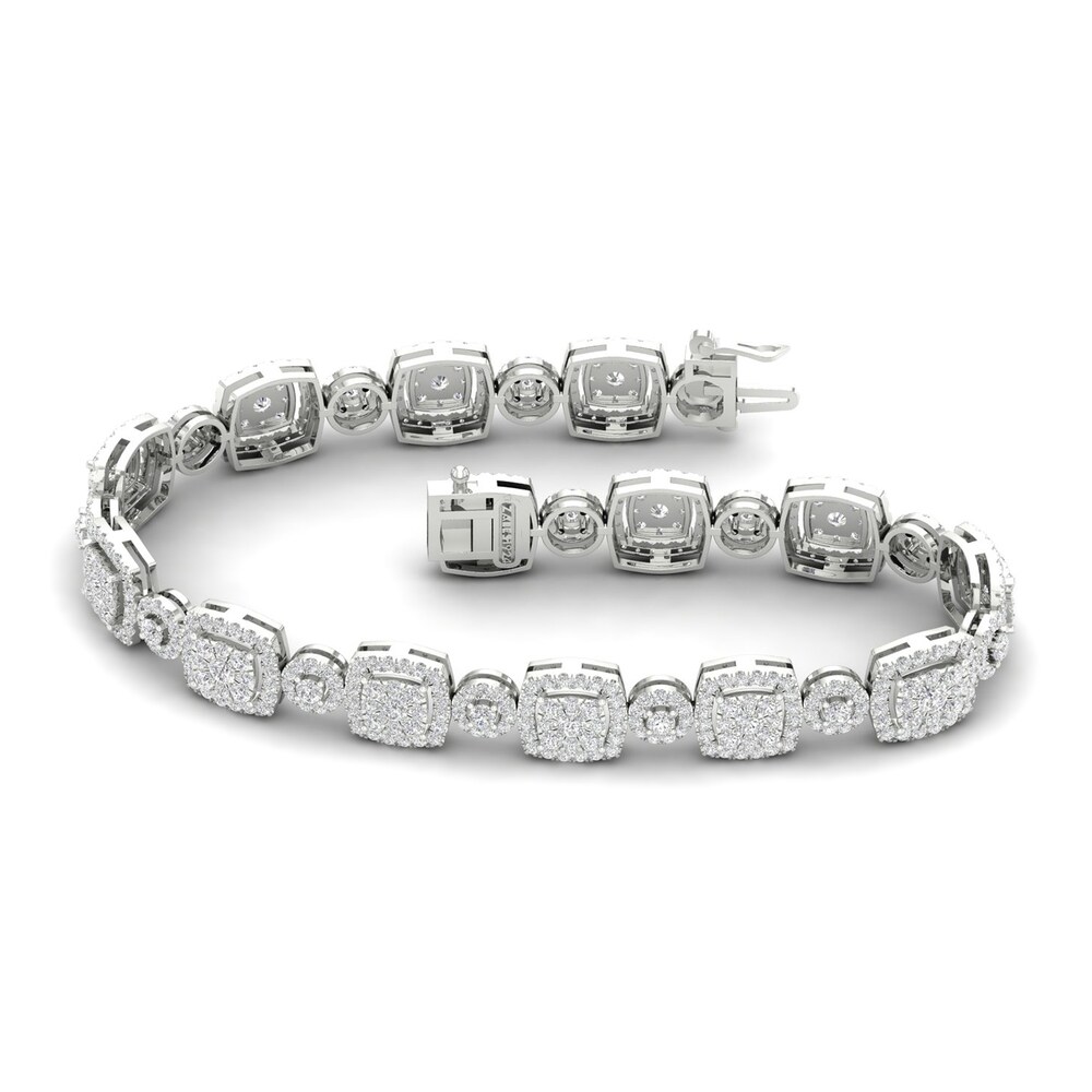 Diamond Bracelet 4 ct tw Round 10K White Gold mxRVPmLV