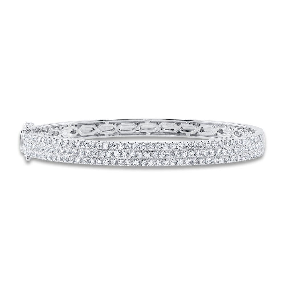Shy Creation Diamond Pave Bangle Bracelet 2-1/5 ct tw Round 14K White Gold SC55010777V2ZS n0egB8Zz