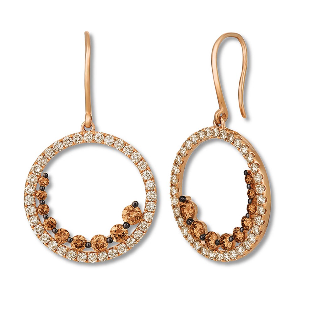 Le Vian Diamond Earrings 2-3/8 ct tw 14K Strawberry Gold nBSEIbxE