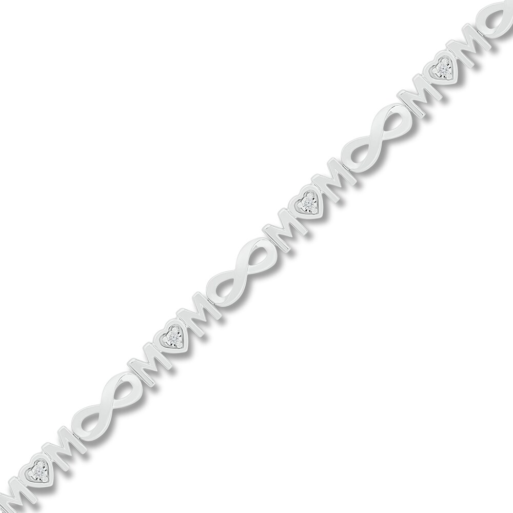 Diamond Accent Bracelet Round-cut Sterling Silver nGgwmQWU
