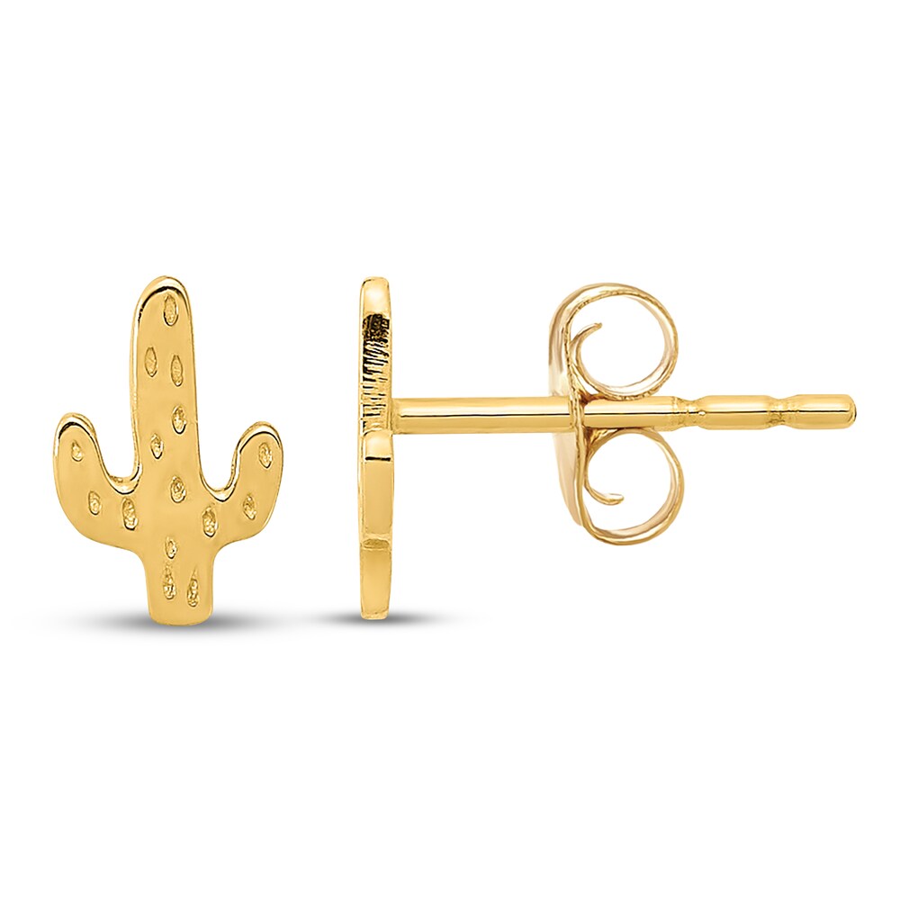 Cactus Stud Earrings 14K Yellow Gold nKtvA9Yu