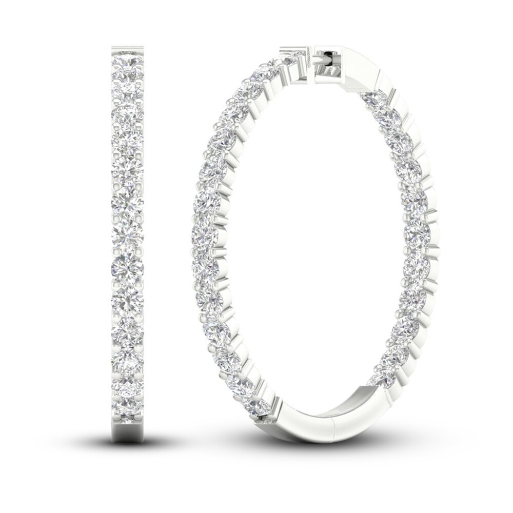 Lab-Created Diamond Earrings 10 ct tw Round 14K White Gold nQrffFEd