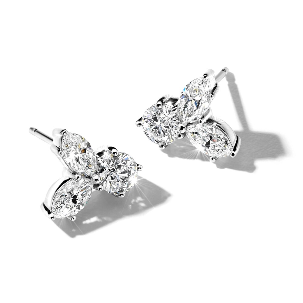 Jared Atelier Diamond Stud Earrings 2-1/3 ct tw Round Platinum nRqMeZ9v