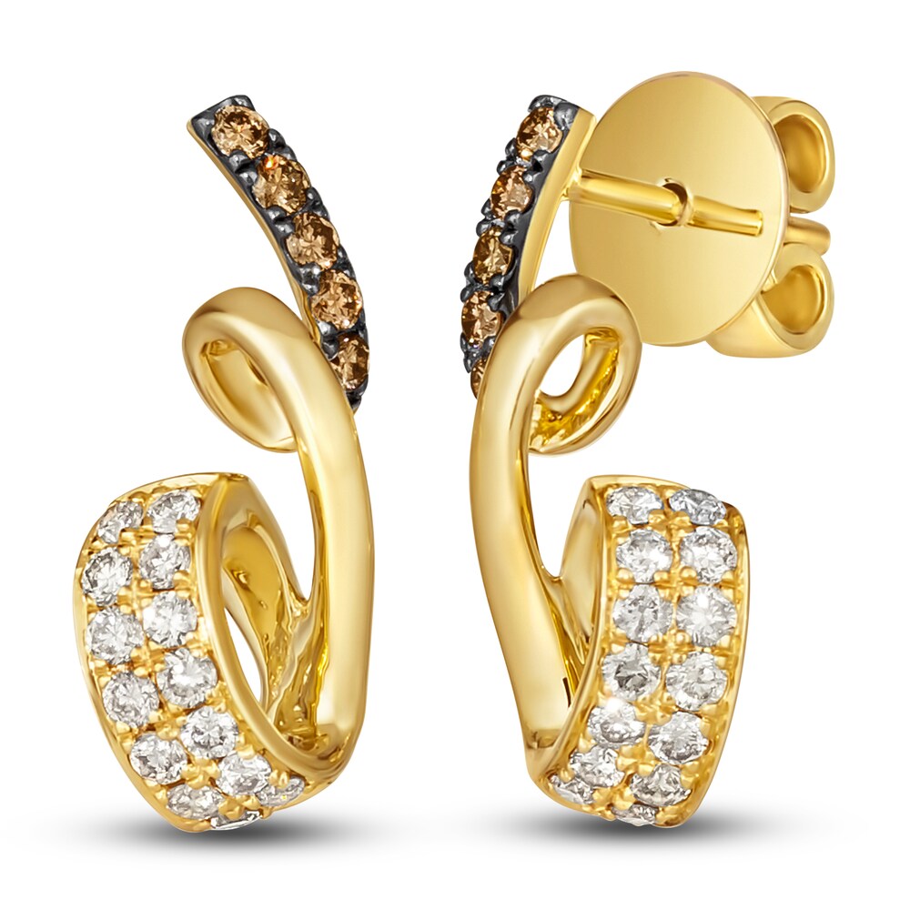 Le Vian Diamond Earrings 1/2 ct tw Round 14K Honey Gold nVZCWLib