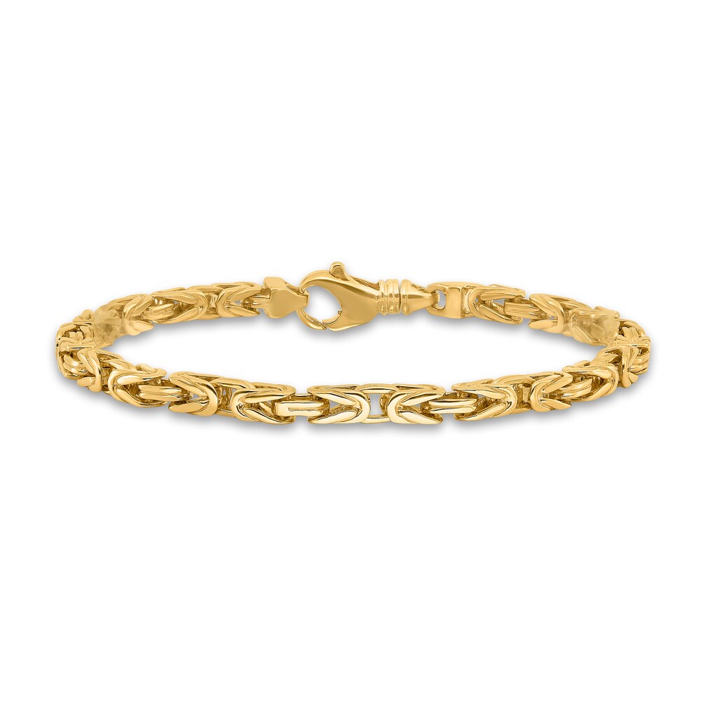 Men's Link Chain Bracelet 14K Yellow Gold 4.9mm 8.75" ndsR2dPS