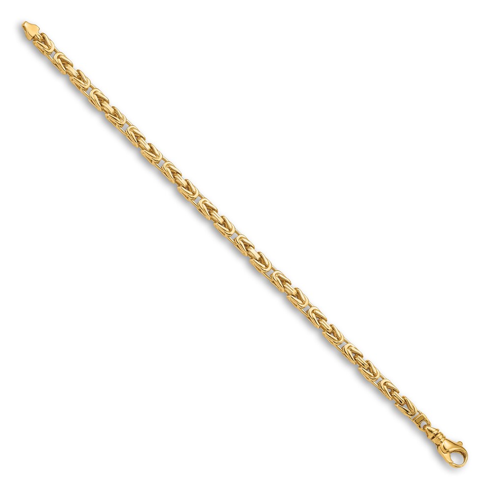 Men\'s Link Chain Bracelet 14K Yellow Gold 4.9mm 8.75\" ndsR2dPS