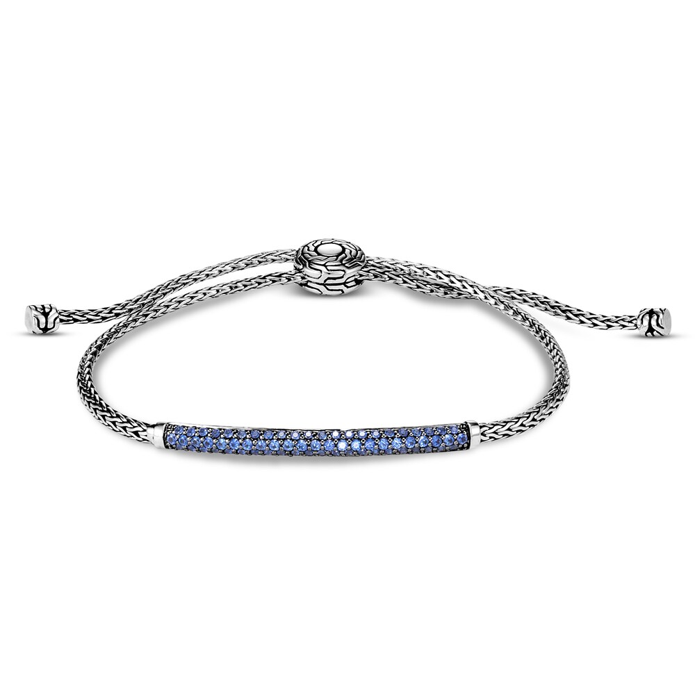 John Hardy Classic Chain Station Pull Through Bracelet , Silver, Gemstone, Small - Medium nhtkEAWd