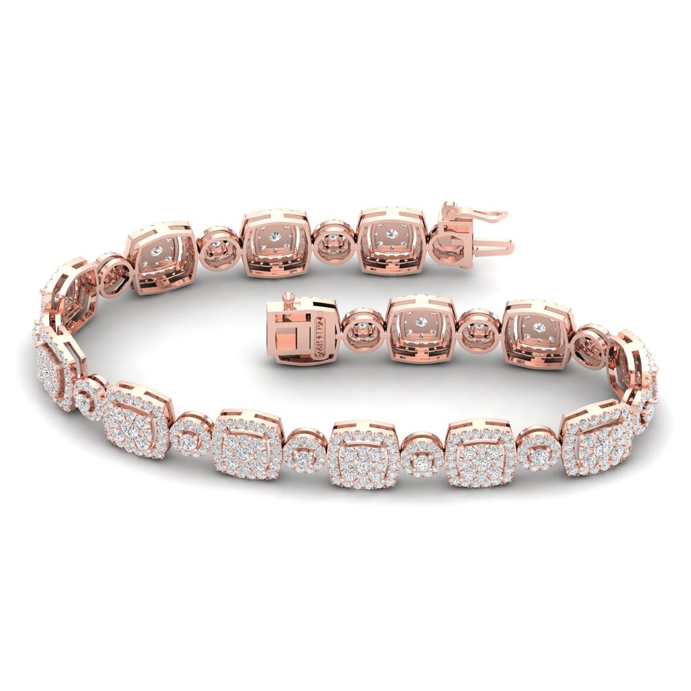 Diamond Bracelet 4 ct tw Round 10K Rose Gold non7mSvG