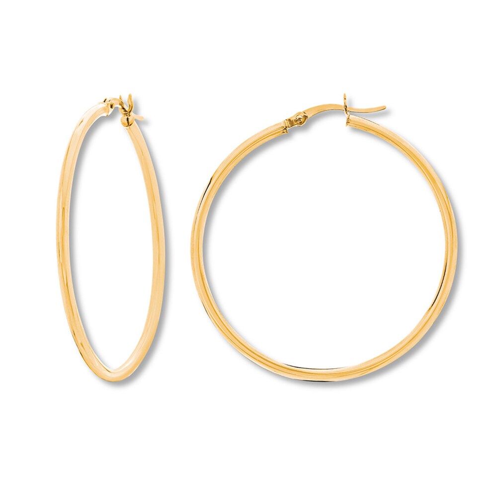 Hoop Earrings 14K Yellow Gold o04j0Bay