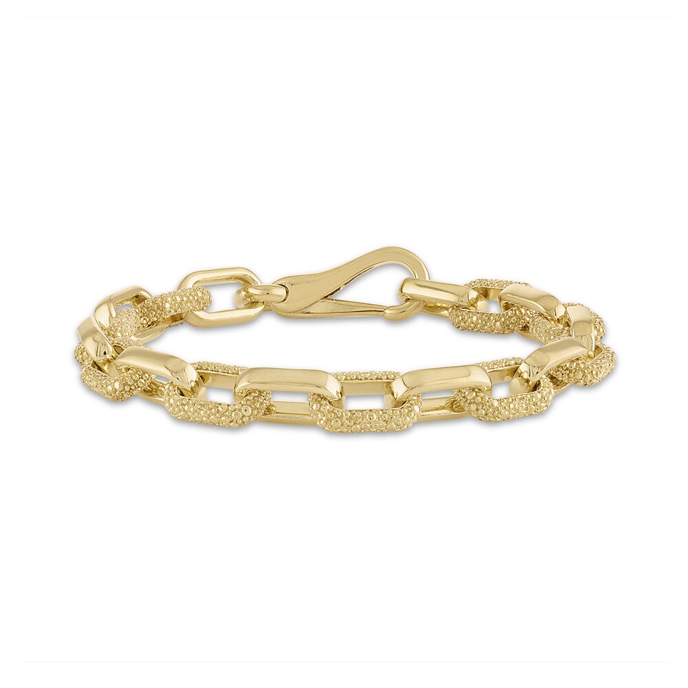 1933 by Esquire Link Chain Bracelet Sterling Silver/14K Yellow Gold o4HZCOi9 [o4HZCOi9]