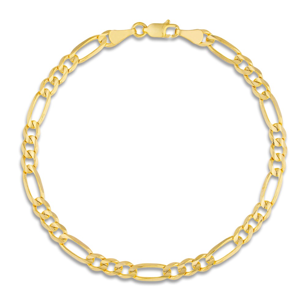 8" Figaro Link Bracelet 14K Yellow Gold Appx. 4.75mm oEZfuhBE