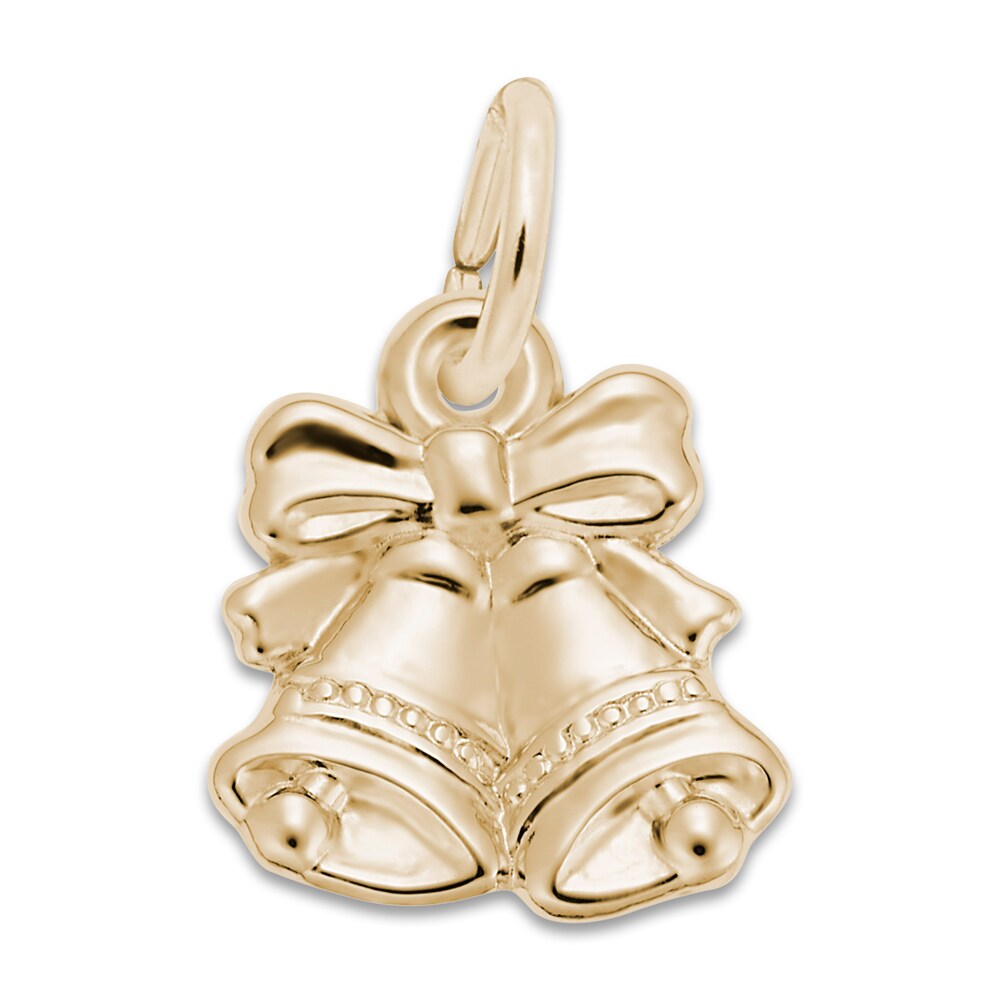 Christmas Bells Charm 14K Yellow Gold oHDMl4lw