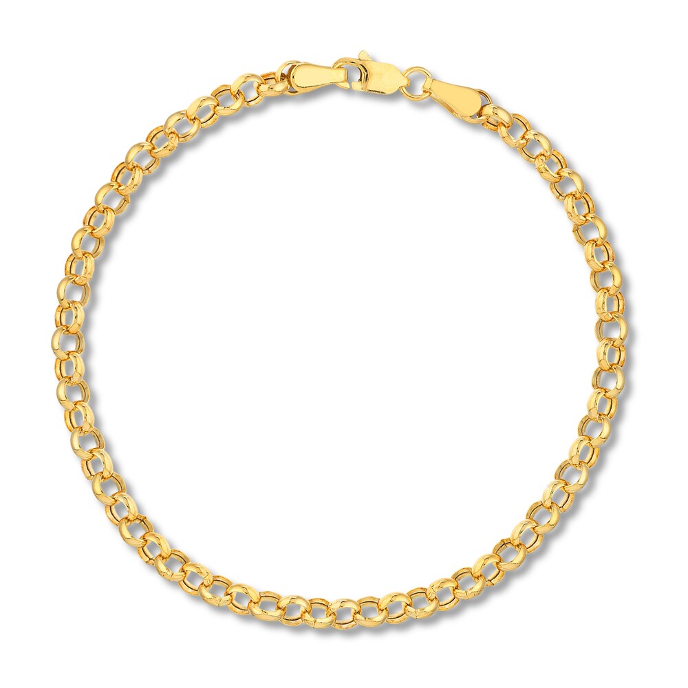 Rolo Chain Bracelet 14K Yellow Gold 7.25" oLdwXnAk