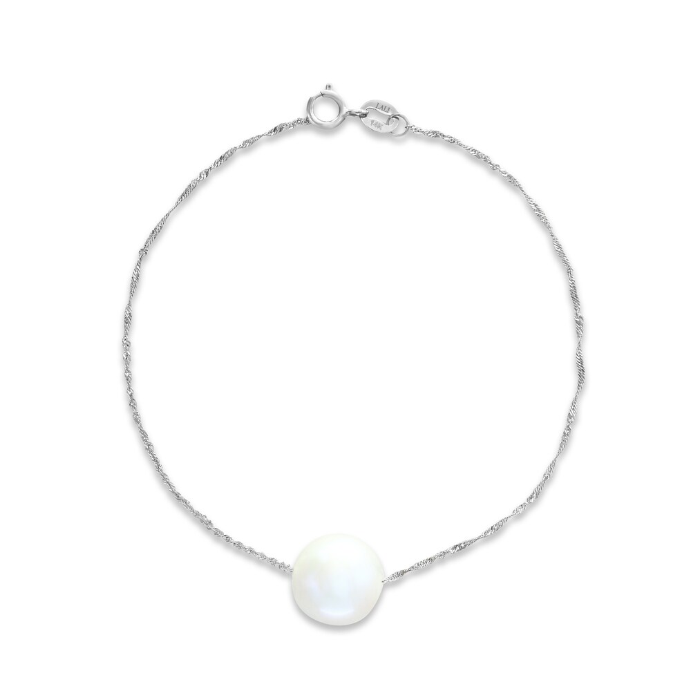 LALI Jewels Cultured Freshwater Pearl Bracelet 14K White Gold 7.5" oZlUzDwu