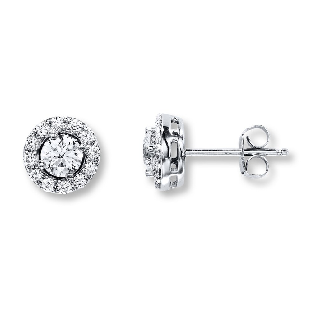 Hearts Desire Diamond Earrings 1 ct tw 18K White Gold otFtA2IP