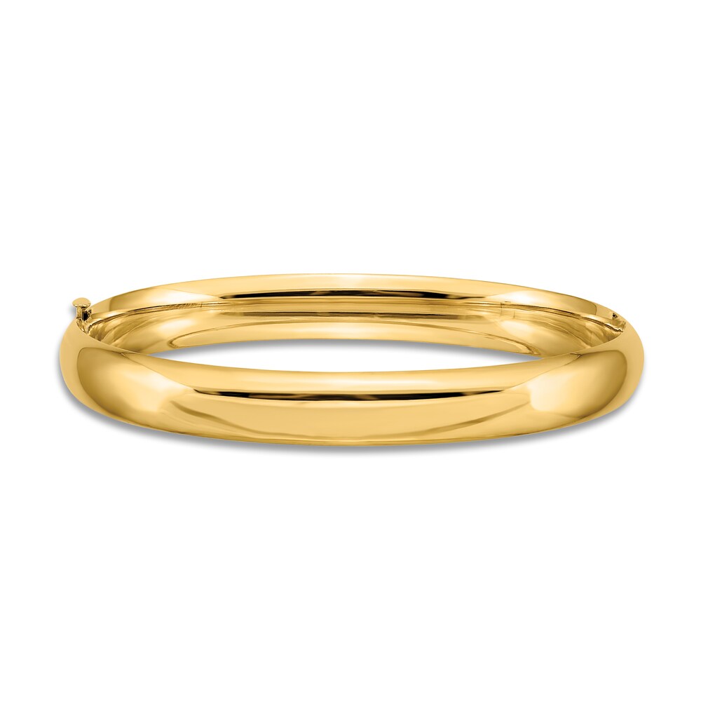 High-Polish Bangle Bracelet 14K Yellow Gold 7" ovPVVVX4