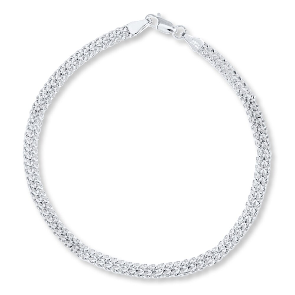 Bismark Chain Bracelet 14K White Gold 7.5" Length ovWJ5eYh