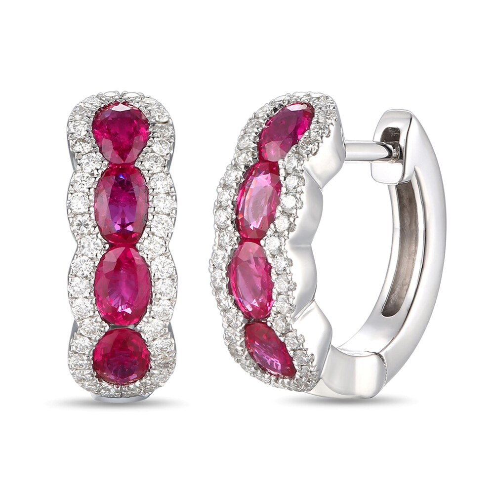 Le Vian Natural Ruby Earrings 1/3 ct tw Diamonds 14K Vanilla Gold pBjONNU5