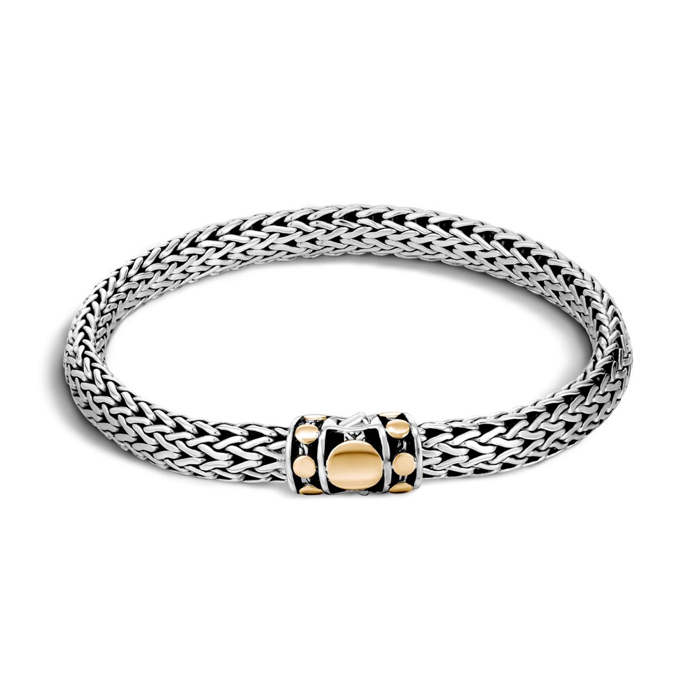 John Hardy Dot 6.5MM Bracelet in Silver and 18K Gold, Small pgXeBHG6