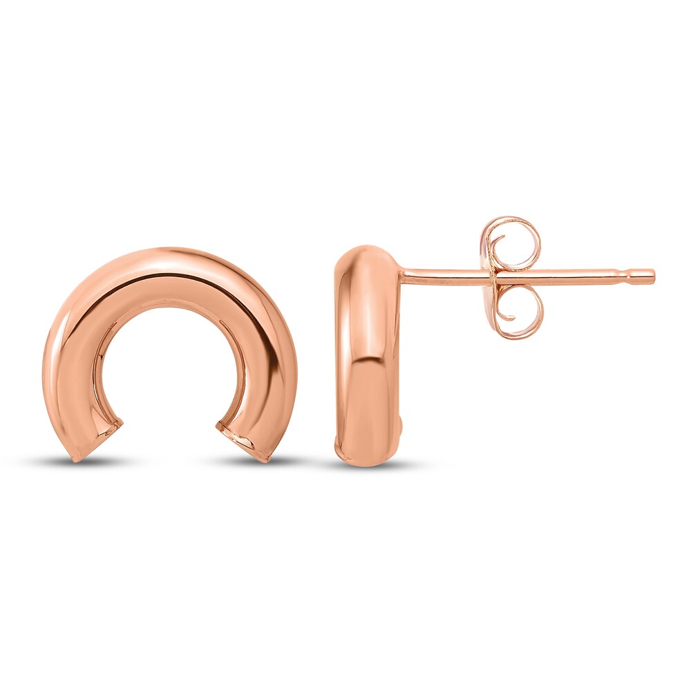 Tube Stud Earrings 14K Rose Gold pux9rlNg