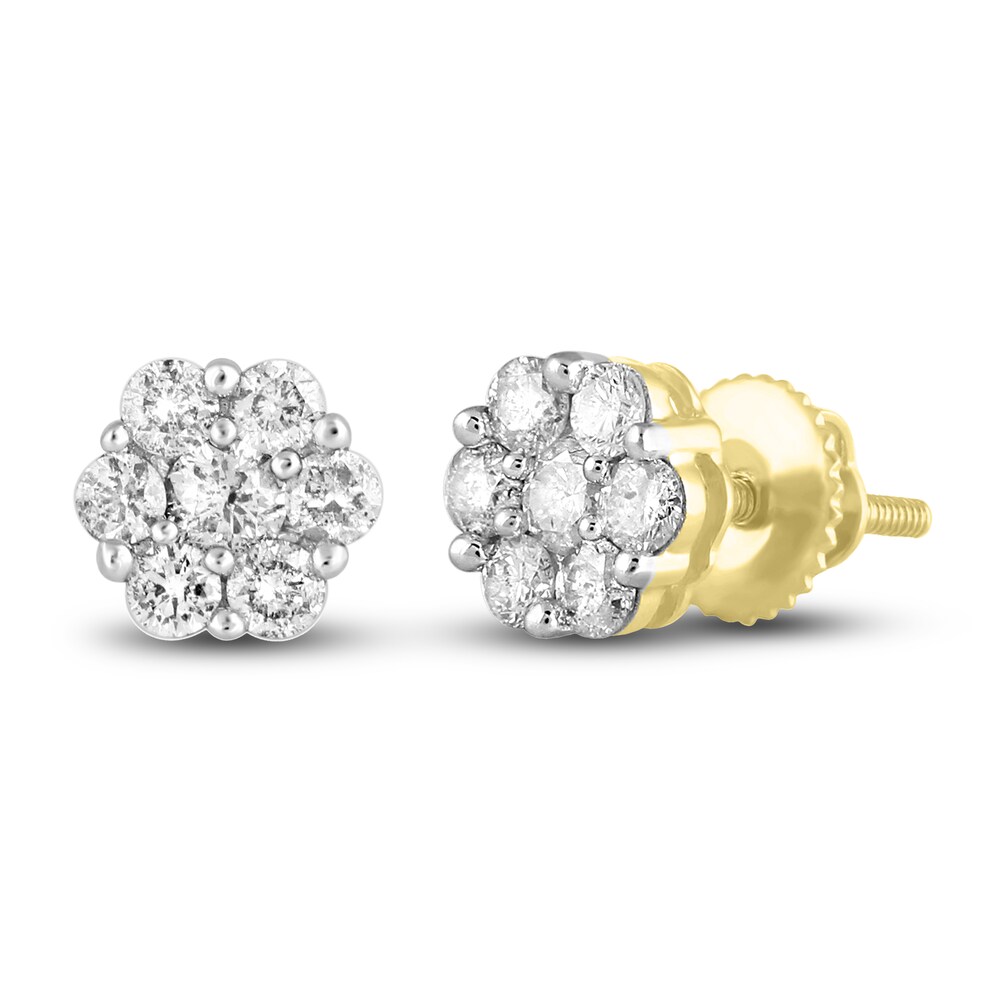 Diamond Earrings 1/4 ct tw Round 14K Yellow Gold q8dpWaNl