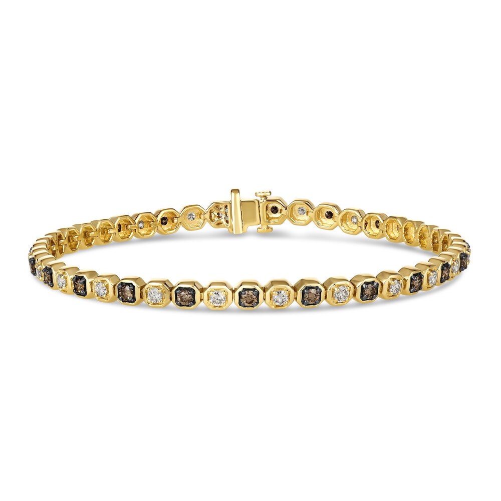 Le Vian Diamond Bracelet 1-7/8 ct tw Round 14K Honey Gold 7" qBStD60U