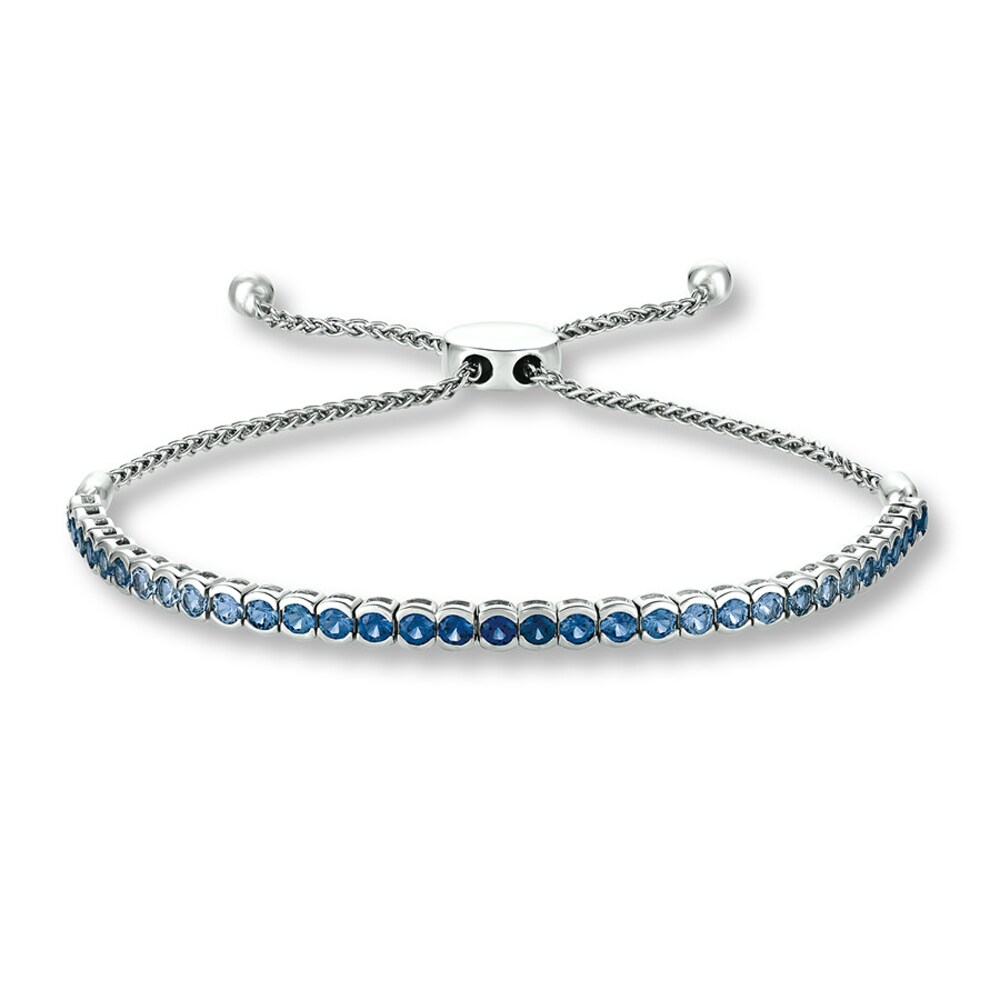 Le Vian Sapphire Denim Ombre Bracelet with Diamonds 14K Vanilla Gold qGF9cx9N