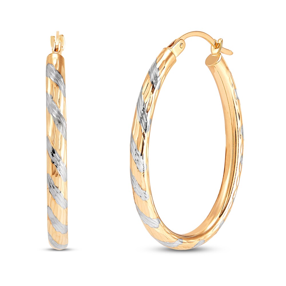 Oval Tube Hoop Earrings 14K Gold qK4vFT9r