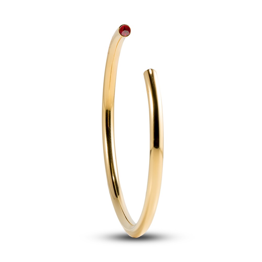 Stella Valle January Birthstone Bangle Bracelet Red Crystal 18K Gold-Plated Brass qhWx4Dzw