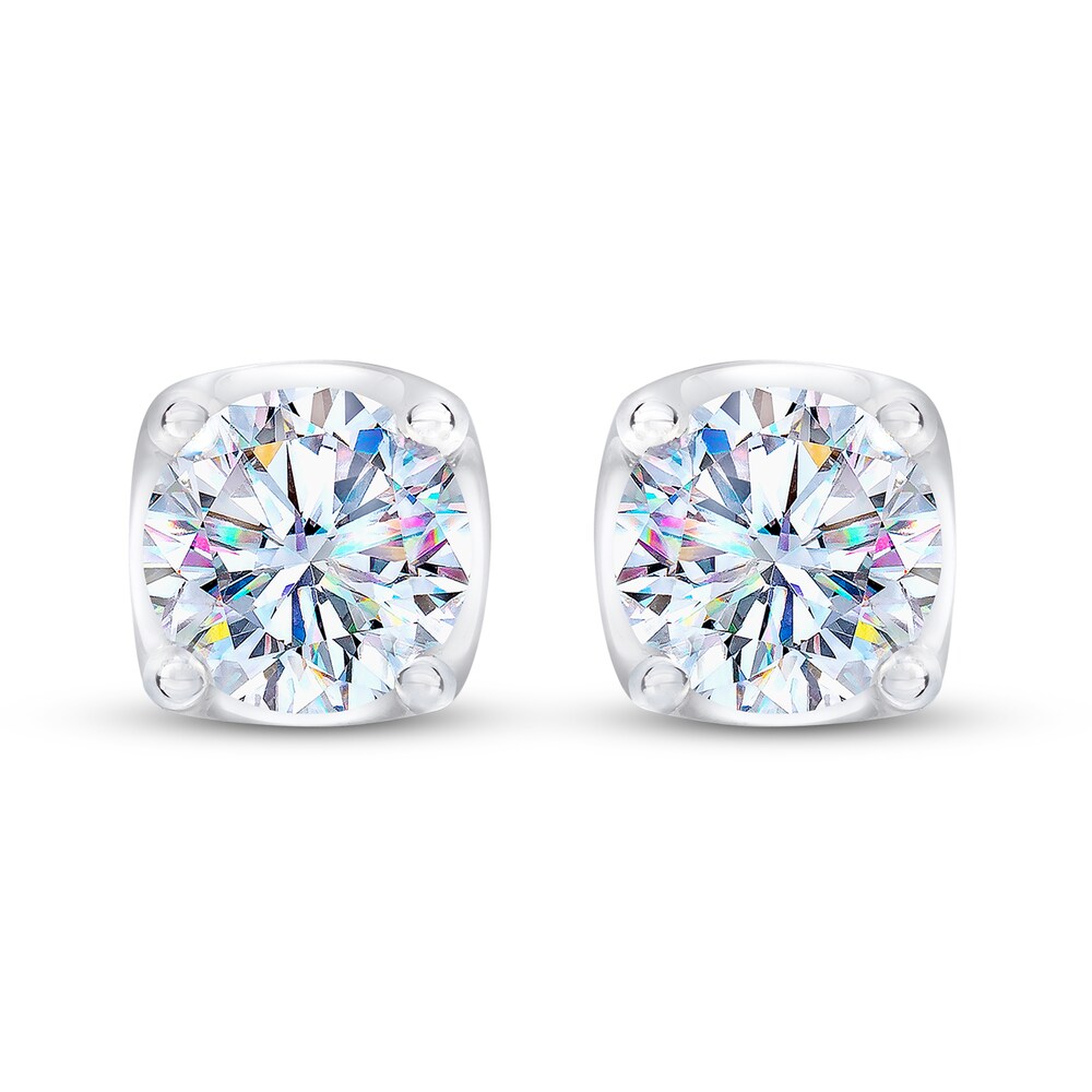 THE LEO First Light Diamond Solitaire Stud Earrings 1/4 ct tw Round 14K White Gold (I1/I) qhxwKiZ3