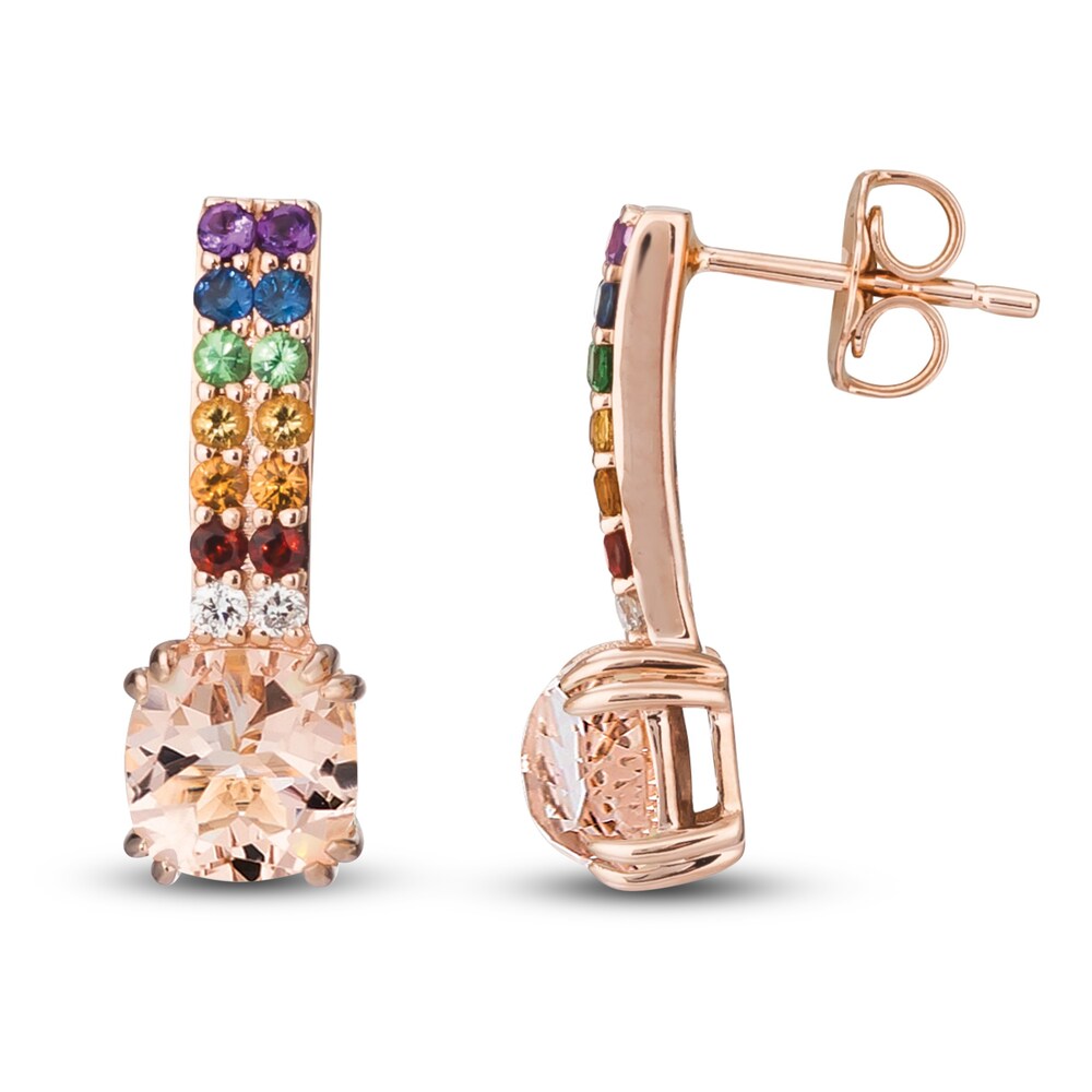 Le Vian Natural Morganite/Garnet/Citrine/Sapphire/Amethyst/Diamond Accent Earrings 14K Strawberry Gold rAldGxXc