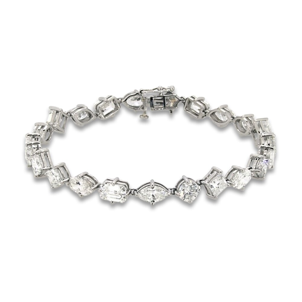 Jared Atelier Diamond Tennis Bracelet 14-1/8 ct tw Round/Cushion/ Oval/Marquise Platinum 7.5" rXVyH8wx