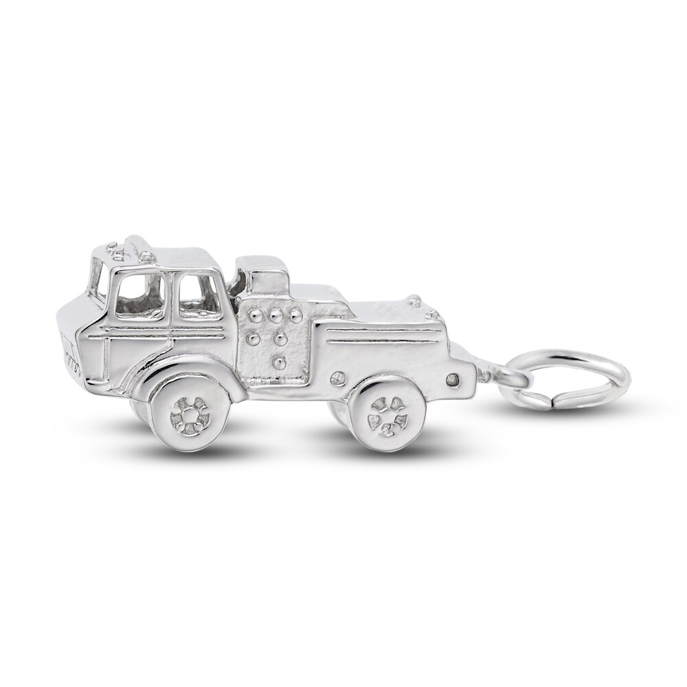 Fire Truck Charm Sterling Silver rc89q1Jd