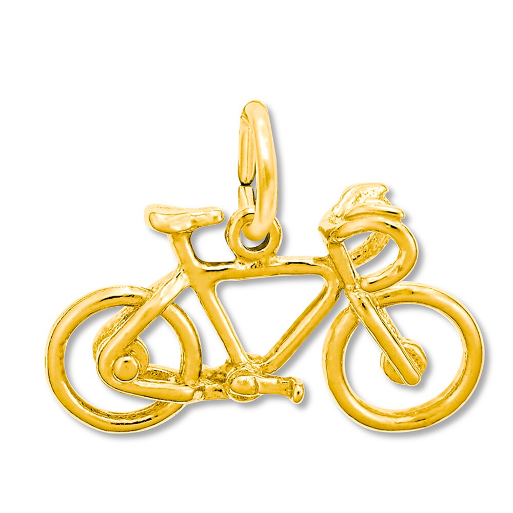 Bicycle Charm 14K Yellow Gold rivUIYXf