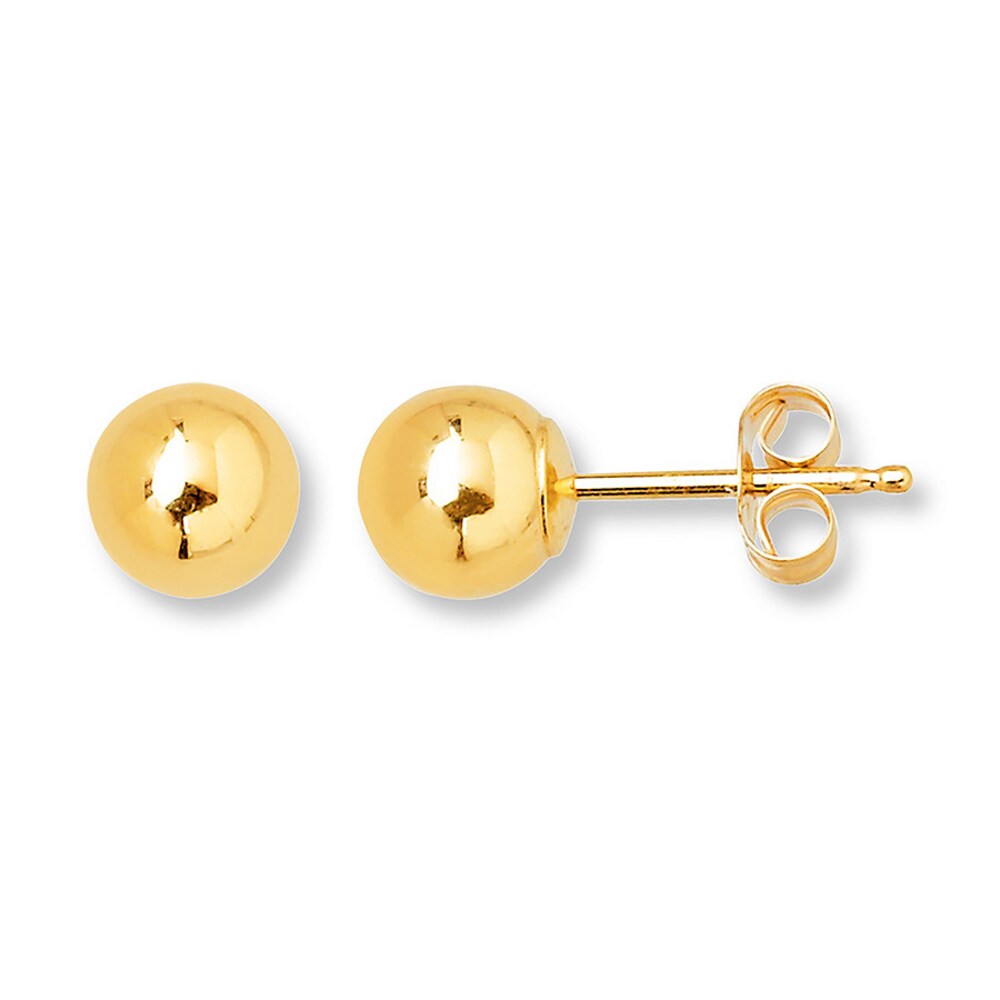 Ball Stud Earrings 5mm 14K Yellow Gold rnvc2884
