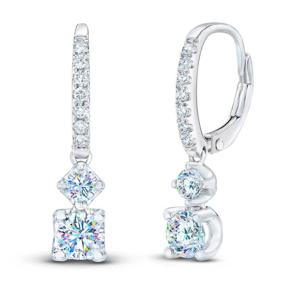 THE LEO First Light Diamond Earrings 3/4 ct tw Round 14K White Gold sHGzxW86