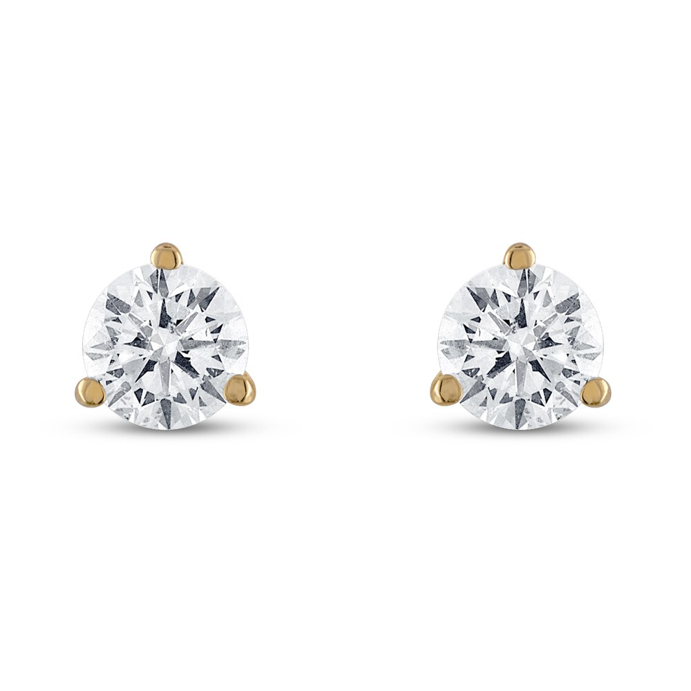 Diamond Solitaire Earrings 1/4 ct tw Round 18K Yellow Gold (SI2/I) sKhPe3cb