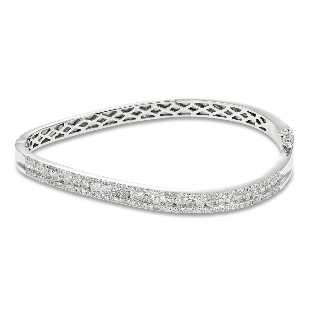 Diamond Bangle 2 ct tw Round 14K White Gold t3tBYvkN