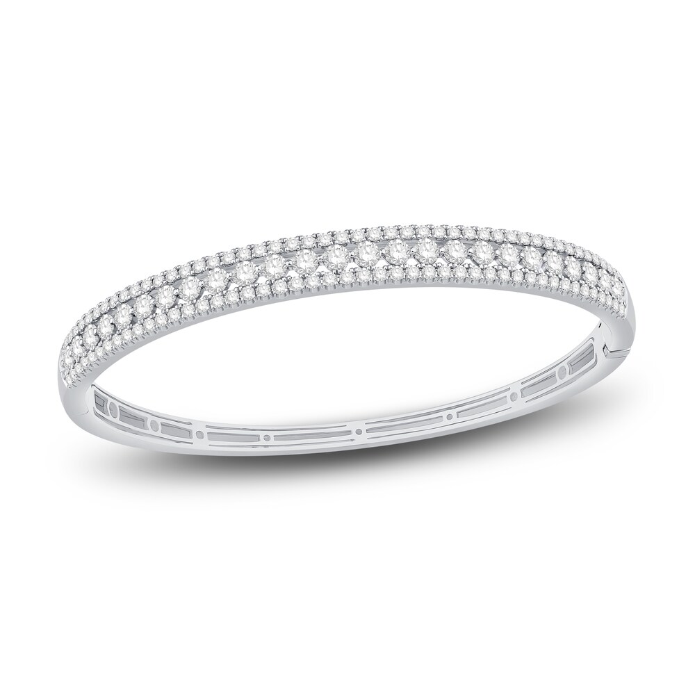 Diamond Bangle Bracelet 4 ct tw Round 14K White Gold tyLYgkXS