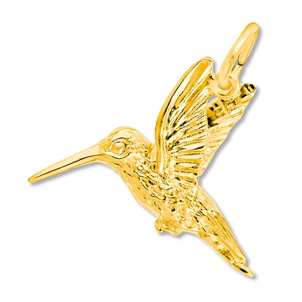 Hummingbird Charm 14K Yellow Gold u0eaMv2C
